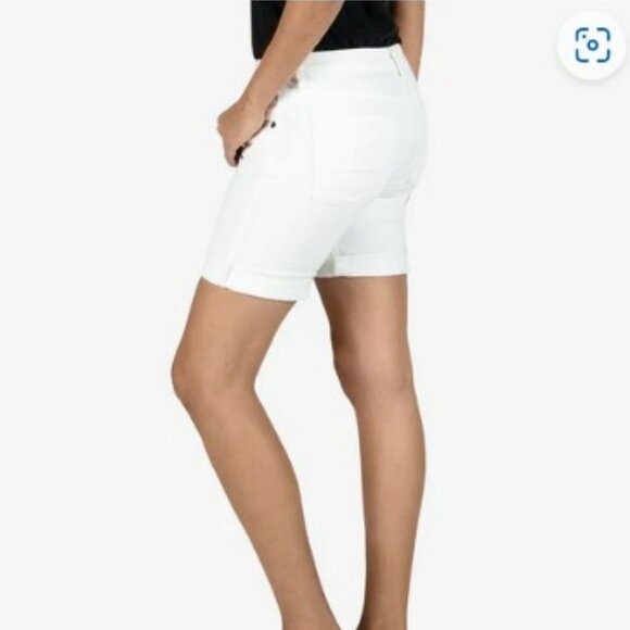 KUT from The Kloth Catherine Boyfriend White Summer Relaxed Fit Shorts Size 4 - Picture 2 of 11